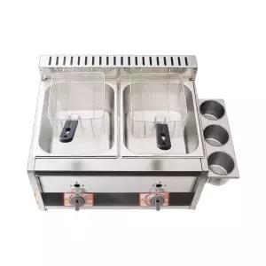 소형 가스튀김기 감자 분식 핫도그 꼬치 업소용 대용량 튀김기 튀김 2구 튀