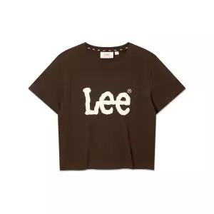 [LEE]우먼 빅 트위치 로고 티셔츠 브라운 LE2602ST60BR 744766