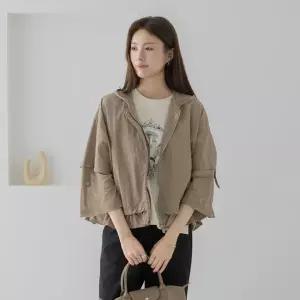 엄마옷 마담4060 후드망사롤업 중년여성 데일리 자켓 -RJK2604007-