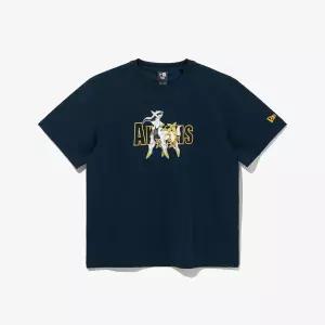 [매장정품] 뉴에라 키즈 반팔티 아동 포켓몬 레전드 블루 캐릭터