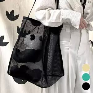 통기성 좋은 메쉬 소재 깔끔 다용도 비치 숄더백