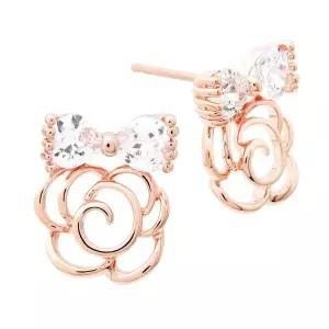 [NS홈쇼핑][미니아트] 14K 골드필드 핀 큐티 로즈 장미꽃 스터드 귀걸이..[35857387]