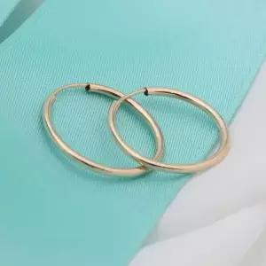 [NS홈쇼핑][미니아트] 14K 골드필드 파이프 링 데일리 후프 귀걸이 20mm..[35857392]