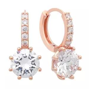 [NS홈쇼핑][미니아트] 14K 골드필드 핀 카일라 큐빅 포인트 원터치 링 귀걸이..[35857401]