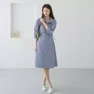 [마담4060]엄마옷 마담4060 스트링줄가라셔츠 중년여성 데일리 원피스 -ROP2604010-..