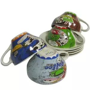 머그컵 카페리 커피잔 세트 도자기 찻잔 커피컵 4인조