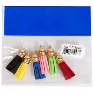 종이태슬 가죽태슬3cm(검정.혼합)