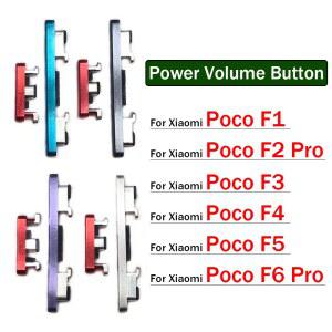 샤오미 포코 F1 F2 프로 F3 F4 5G용 새 사이드 볼륨 버튼 + 전원 ON/OFF 키 세트 교체 부품
