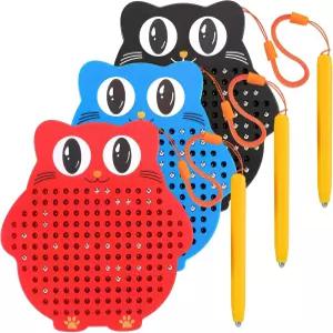 소울첸 미니 자기 잉 보드 활동 키트 비즈와 스타일러스 펜 귀여운 올빼미 여행용 용품 비행기 자동차 탑승