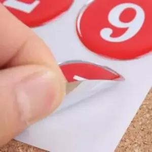 [문구/오피스] 숫자판 아크릴번호표 숫자스티커 아크릴숫자판 에폭시번호판