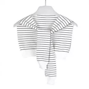 [SBD] 니트 케이프 에어 어깨숄 화이트스트라이프