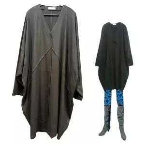 빅사이즈 원피스형 블랙 롱티셔츠m1