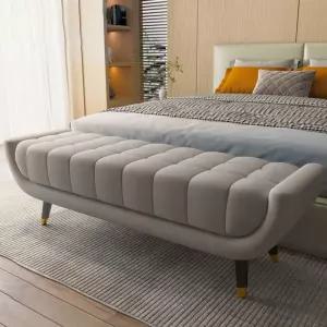 침대벤치 벤치의자 프랑스 복고 풋스툴 엔틱 라이트그레이