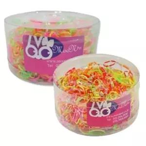 [반려] 미용 애견 랜덤 형광 묶음 강아지 고무줄 헤어핀 반려견 머리끈 색상 통 대용량