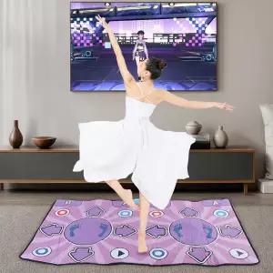 더블 사용자용 뮤지컬 댄스 매트 모션 센싱 댄스 플로어 매트 100곡 60개 감각 게임 음악 피트니스 카펫 TV