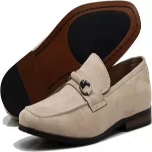 엔조 로미오 MHG 남성 비즈니스 캐주얼 포멀 스웨이드 로퍼가 드라이빙 드레스 슈즈에 미끄러집니다