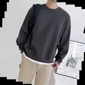 남자 빅사이즈 맨투맨 WL GBB 커플 사선 디테일 핏좋은 맨투맨 티셔츠 H790M