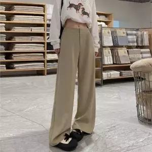팬츠 여성용 블레이저 봄여름 구제 와이드 슬림핏 정장 통 ST2