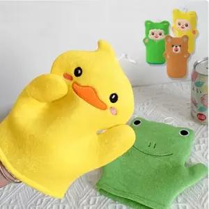 어린이 목욕 장갑 신생아 유아 타올 아동 목욕 장갑 동물 부드러운 때밀이 귀여운 스펀지 미트 용품