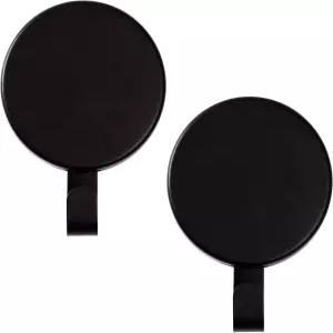 마그네틱 화환 걸이 헤비 듀티 자석 후크 금속 문 냉장고 크리스마스 파티 장식 초강력 자성 블랙 2팩