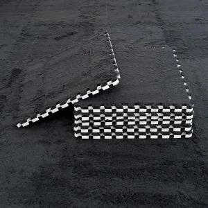 두꺼운 부드러운 플러시 폼 연동 바닥 카펫 매트 24개 12x12x0.4인치 푹신한 사각 퍼즐 타일 색상 블랙