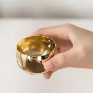 국산 24K 도금 감성 캠핑컵 휴대용 미니 술잔 소주잔 1P