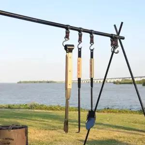 [비케이엠_63]바베큐 불멍 장작 모닥불 숯 집게 삽 세트