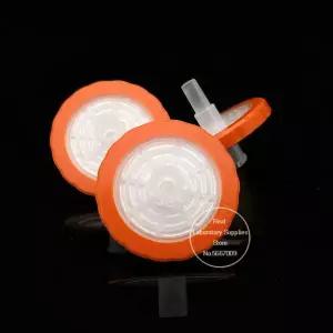 일회용 미세 다공성 주사기 필터 PTFE 소수성 필터 멤브레인 실험실 OD13mm 및 OD25mm 팩당 100 개