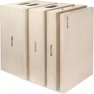 스튜디오 필름 세트 및 사진 촬영을 위한 4개의 표준 흰색 APPL 박스 전체 다용도 나무 상자 소품 수평