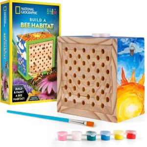 를 위한 꿀벌 서식지 공예 키트 제작 메이슨 야외 예술 및 자연 학습 활동 DIY 수분 매개체 정원 고독한