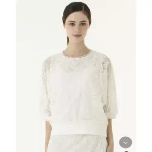 [손정완](타임스퀘어점패션관)레이스 나그랑 티셔츠ZDR5252030