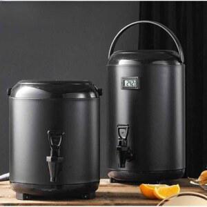 업소용 대용량 커피 보온통 스텐 베이지 물끓이기 자동 라면 보냉통 육수통 수프통 저그