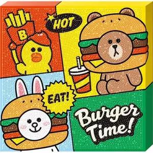 [RIZPICK]TBZ 라인프렌즈 버거 타임 (캔버스) 보석십자수 25x25