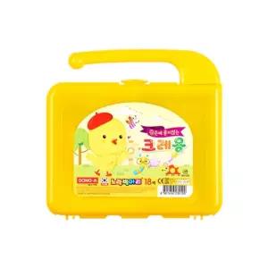 동아 크레용 18색 노랑병아리 새학기 준비물 이름표 견출지 세트