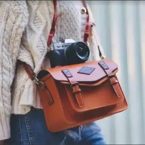 디지털 카메라가방 소니 후지필름 X-T4/X-T5 캐논 EOS R6/D2/M50 A7R4/A7III용 PU 가죽 카메라 가방 촬영용