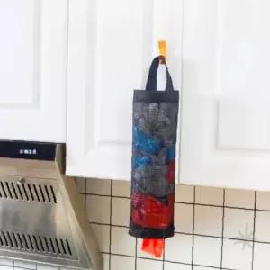 주방 벽걸이 비닐 쇼핑백 분리수거 봉투 보관함 메쉬망 걸이형 정리함 공간활용