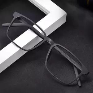 큰 얼굴 순 티타늄 남성 초경량 빅사이즈 남자 안경테 무도수 블랙