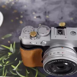 디지털 카메라가방 수제 카메라 가죽 소 가방 본체 상자 케이스 Fujifilm XE5 X-E5 보호 커버 슬리브 박스