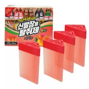 방향제 신발장구석용 탈취제 4개입 피치향 B산도깨비099