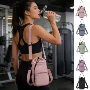 CCB423B여성 나일론 경량 크로스백 사이드포켓 텀블러백