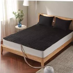 이불 더크린 레이즈 실크극세사 온수매트커버 Q블랙