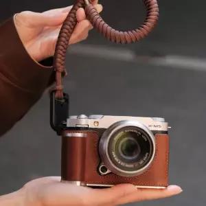 디지털 카메라가방 Fujifilm XM5 Fuji X-M5 용 가죽 쇠가죽 카메라 가방 보호 케이스 커버베이스 핸드 그립