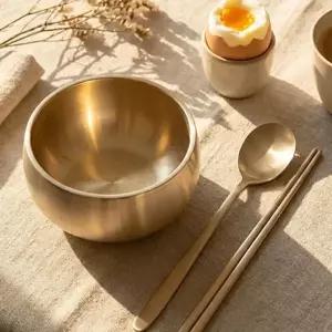 화성공방유기 QL39UD95 옥공기 10cm 그릇 식기 밥공기 플레이팅 방짜유기