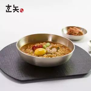 수공예품 XC95PT04 신혼식기 낮은 방짜 유기면기