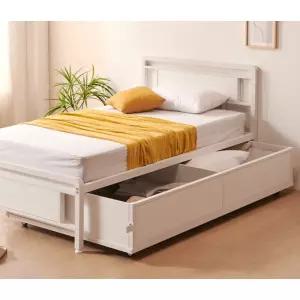 슬라이딩 수납형 스틸 슈퍼싱글 침대 프레임(SS 116cm) 독특한 경비실 심플