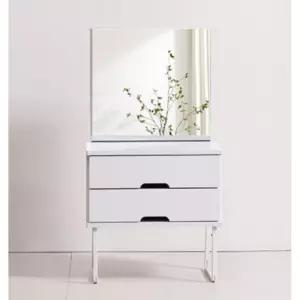 사각프레임 모노매스 2단서랍 슬림 좌식 화장대세트 500(2색) 미니 소형 큰