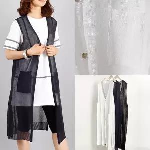 [하프클럽/아이우먼]위쉬몰 RM 시스루썸머니트롱베스트(0321H604) 빅사이즈