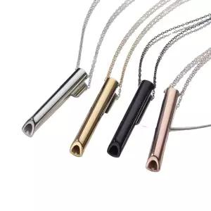 금연 보조 스테인레스 목걸이 호흡 디바이스 남녀 스틸