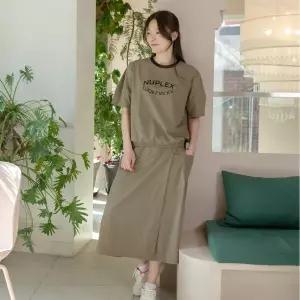 여성 여름 라운드티 스커트팬츠 셋업 빅사이즈 엄마옷 외출복 쿨링