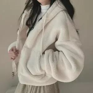 양털 보아 후드 집업 아우터 뽀글이 자켓